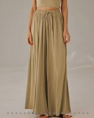 Nap Loungewear Wide Leg Flowy Pants Modal Blend Camel Medium EUC Drawstring